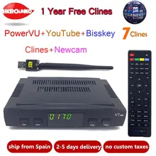 HeroIand1 год Европа clines сервер DVB-S2 V7 HD рецептор спутниковый декодер+ USB wifi 1080p HD youtube Powervu спутниковый ресивер