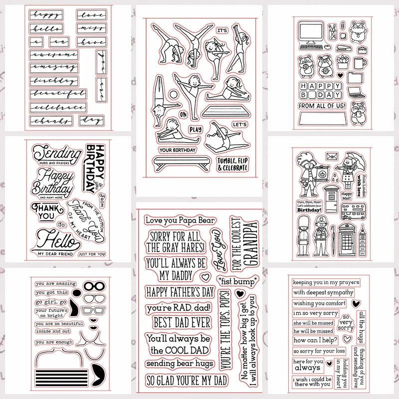 

Summer Birthday pattern Prints Transparent Clear Silicone Stamp/Seal for DIY scrapbooking/photo album Decor card making Model