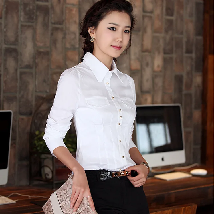 NEW OL blouse white blouses for office women elegant tops