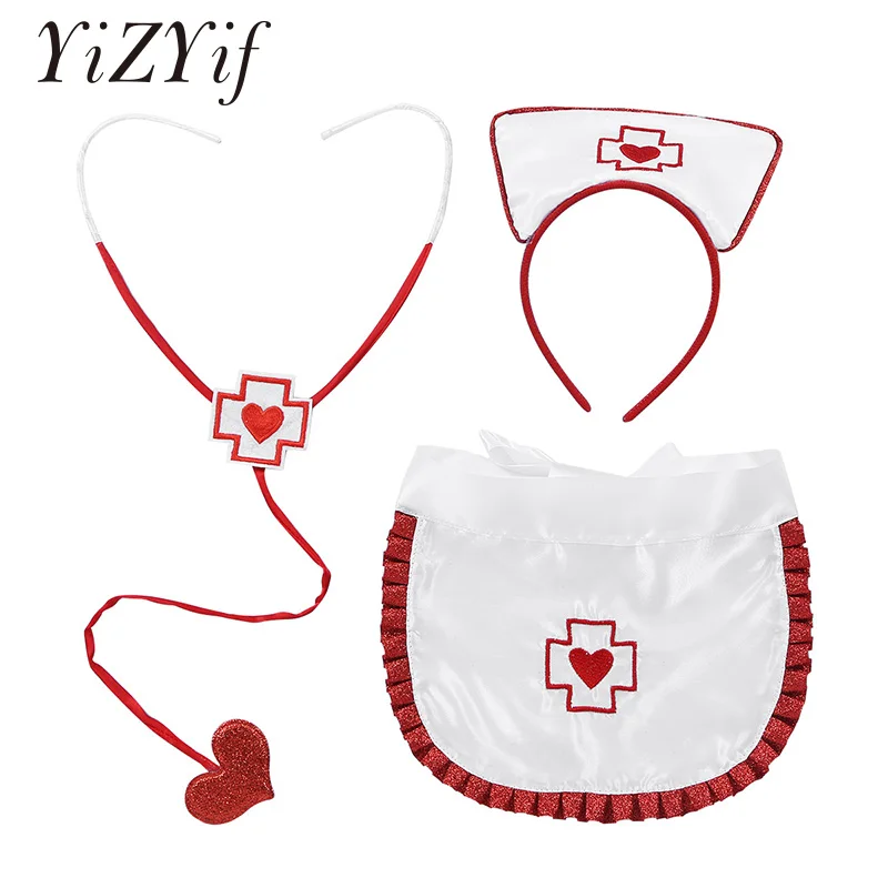 Yizyif Sexy Cosplay Costumes Doctor Nurse Costume Sets Nurse Hat