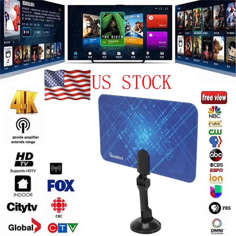 Комнатная антенна PYMH с радиусом действия 300 миль цифровая ТВ HD Skywire 1080p | Мобильные