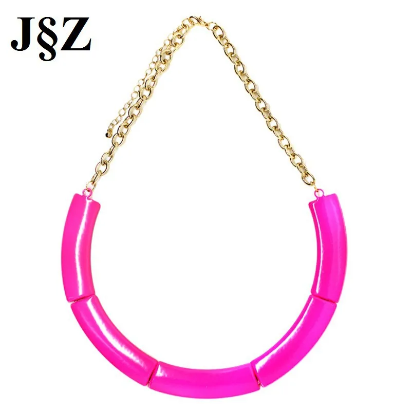 

Punk Neon Color Chunky Choker Torques Necklace Bijoux Colier Femme 2019 Fashion Big Chunky Necklaces