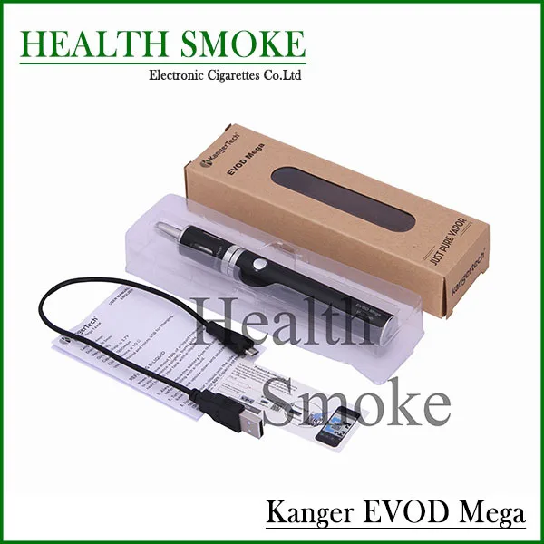 Genuine New arrivals Kanger Evod Mega metal Electronic cigarette 1900mah battery Newest e cig Starter Kit free shipping