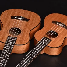 Tenor Ukulele Soprano Concert 21 23 26 Pulgadas Hawaiian Guitar 4 Cuerdas de Ukelele Guitarra Negro EdgeMahogany Uke Artesanía De Madera