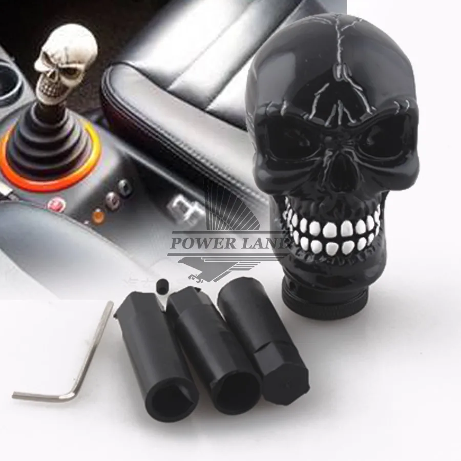 Car Styling Modified Black Skull Head Gear Shift Knob Auto Gear Racing