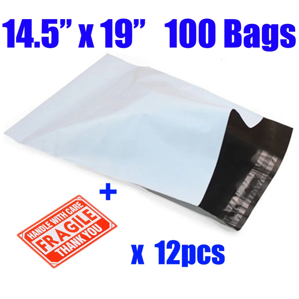100Pcs 38*48cm Big Packaging Shipping Envelope Bag Poly Mailer Plastic