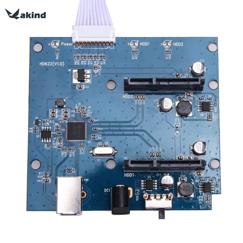 

USB 3.0 to Dual SATA Adapter Card for 2.5 or 3.5inch HDD SSD With USB 3.0 Power Cable 5 Gbps High Quality