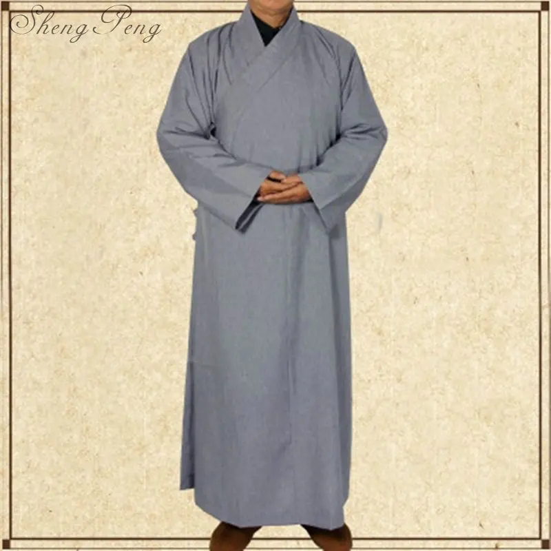 Буддийский монах халаты одежда Шаолинь монах одежда мужские монах Шаолиня форма буддийская одежда буддийский халат Q273