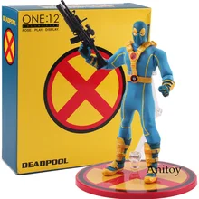 Mezco 1:12 X-MEN Дэдпул Блю вер. ONE: 12 коллективные X-man ПВХ XMEN фигурки горячие игрушки Дэдпул Коллекционная модель игрушки