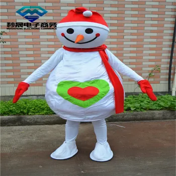 

Lucky man cartoon Costume Red Hat Snowman adult size factory direct sales