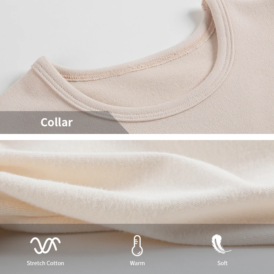 Cheap THREEGUN KIDS Cotton Soft Thermal Underwear Kids Long Johns Boys Winter Solid Colors Children s Clothing Nightwear