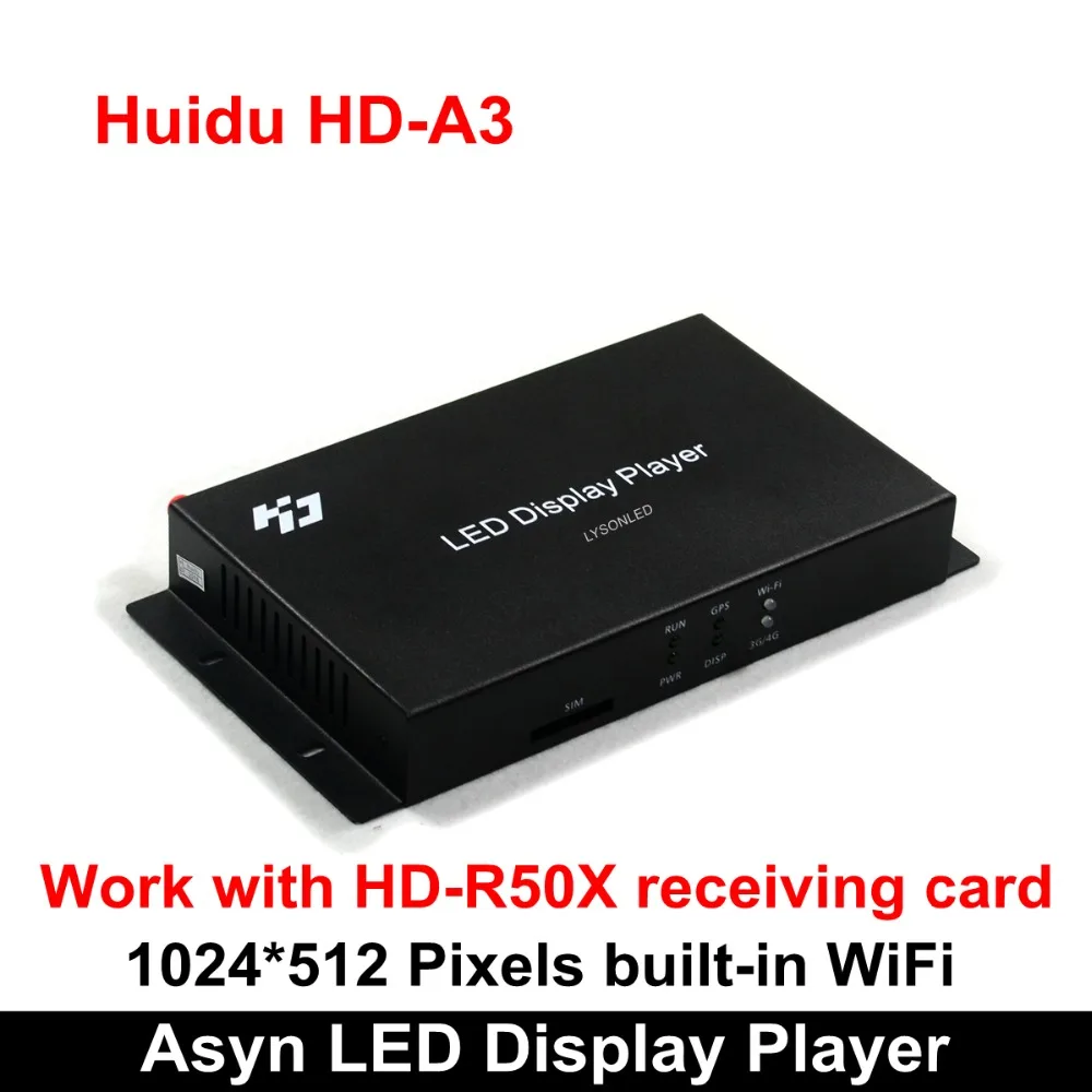 

Huidu HD-A3 with Built-in WiFi Asynchronization Full Color LED Video Card, Competitive Wireless WiFi RGB LED Controller Card