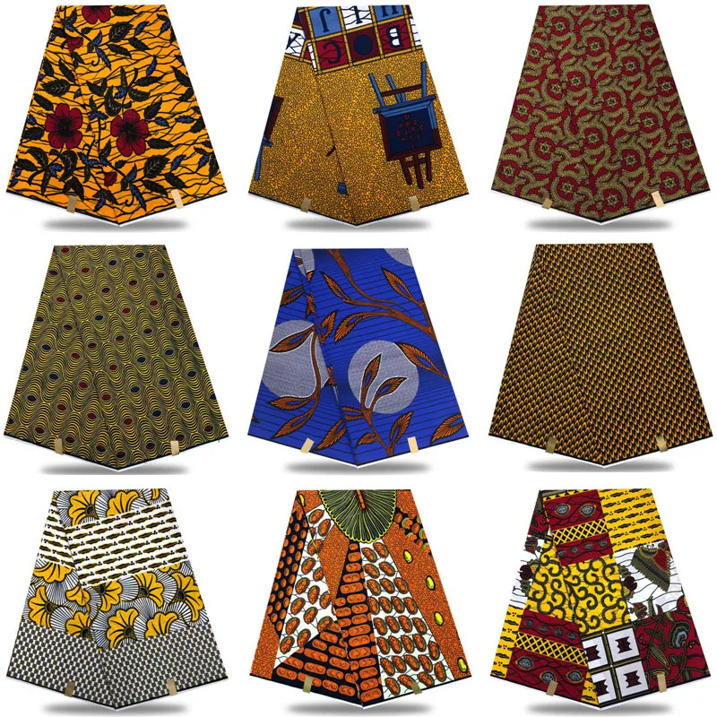 

Ankara African Hollandais wax Print Fabric embroidered New Hollandais 6 yard/lot High Quality 100% Cotton Hollandais wax XFE0-05