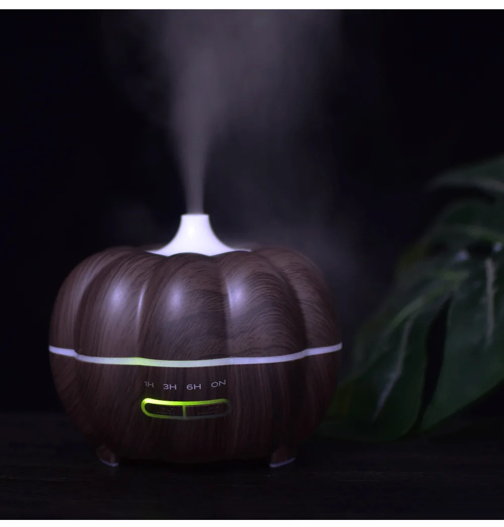 

JTH-023 300ml FREE SHIP Pumpkin aromatherapy humidifier essential oil aromatherapy humidifier air purification humidifier led