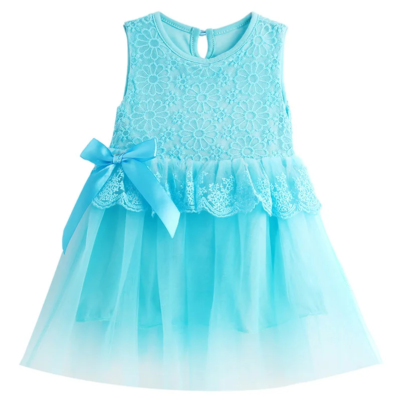 

C12 0-12M Summer Beautiful Sweet Girls Flower Princess Party Lace Gown Wedding Prom Dress Chiffon Baby Dress Vestidos Bebe