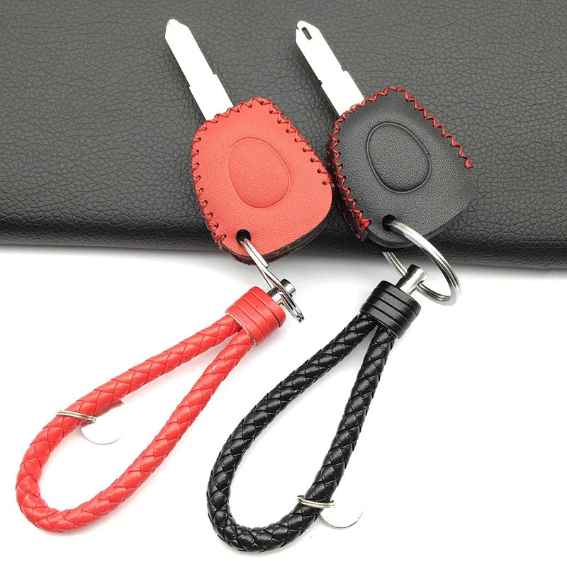 

1 Button Car Key Shell Case High Quality 100% Leather Cover Holder For Renault Clio Megane Scenic IR Remote Fob Key cases