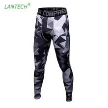 Мужские компрессионные штаны, колготки для бодибилдинга, бега, фитнеса, тренажерного зала, камуфляжные обтягивающие леггинсы