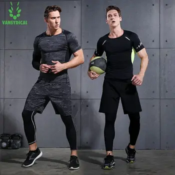Men Running Sets Men's Compression Run jogging Suits Tracksuit Set Fitness Tights Short Sleeves T shirt Long Pants Wears 3pc Men Running Sets Men's Compression Run jogging Suits Tracksuit Set Fitness Tights Short Sleeves T shirt Long Pants Wears 3pc