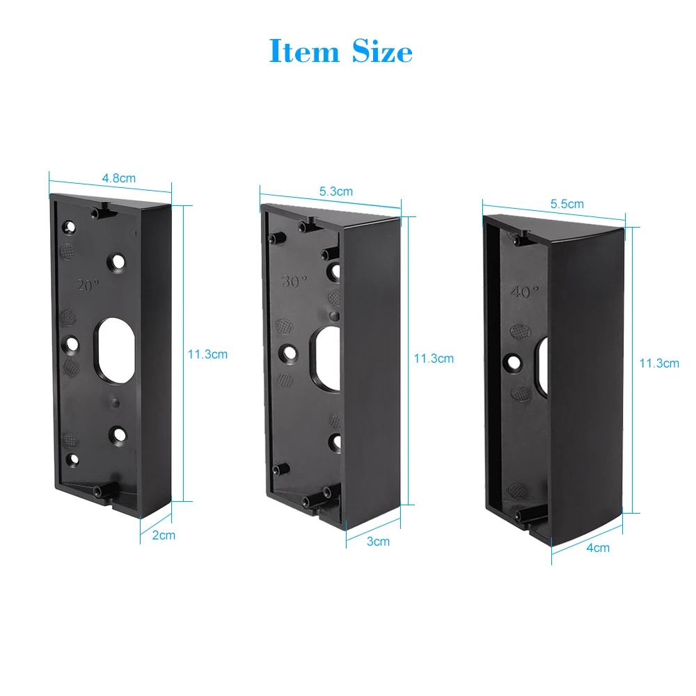 

Adjustable Angle 3 pack Black Doorbell Bracket for Ring Video Doorbell Pro More Angle Choices Black
