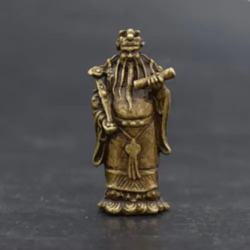 Китайская старинная медная статуя маленького Будды Fu lu shou