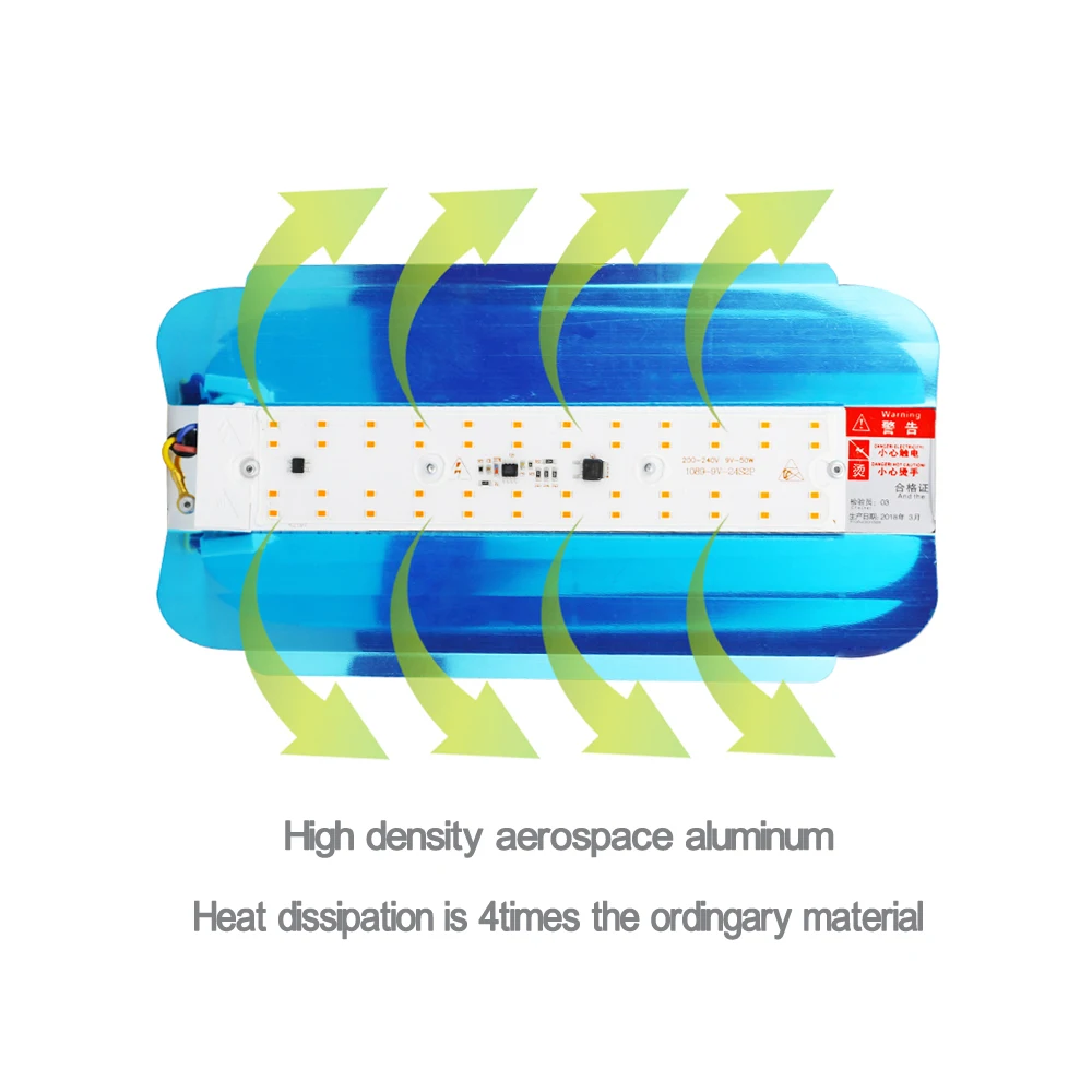 Светодиодный светильник для выращивания полный спектр AC220V 50 Вт 100 Вт IP65 Светодиодный прожектор светильник для овощей комнатные растения парниковые гидропоники