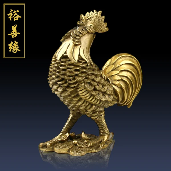 

Yu Shan copper chicken ornamentsroomcraft Art Statue Home decoration