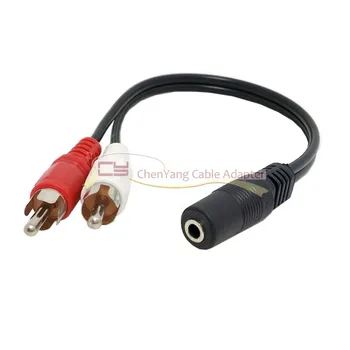 

3.5mm 3.5 mm 1/8 Stereo Female Mini Jack to 2 Male RCA Plug Adapter Audio Y type Stereo Cable 3.5