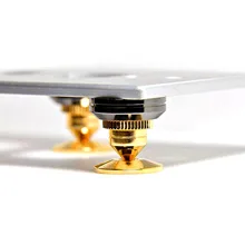 Gosear 4 шт ударопрочные подставки для колодок+ 4 шт ножные гвозди шипы+ 8 шт клеи для динамиков cd проигрывателей проигрыватель усилитель