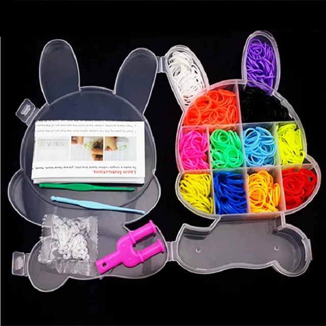 600pcs rainbow rubber band bracelet maker for children DIY art craft