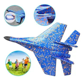 

Outdoor Foam Aircraft Hand Throwing Glider Flying Toy Aircraft Anti-collision Children Assembly Toy Puzzle Aircraft Model