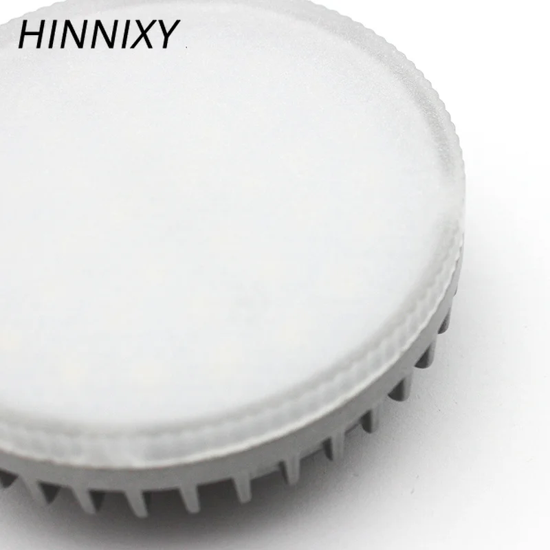 Hinnixy Светодиодная лампа GX53 8W 110V 240V алюминиевая охлаждающая матовая крышка для ПК