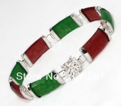 

6 colors! red/green jade/mixed Multi Color agate shell bracelet