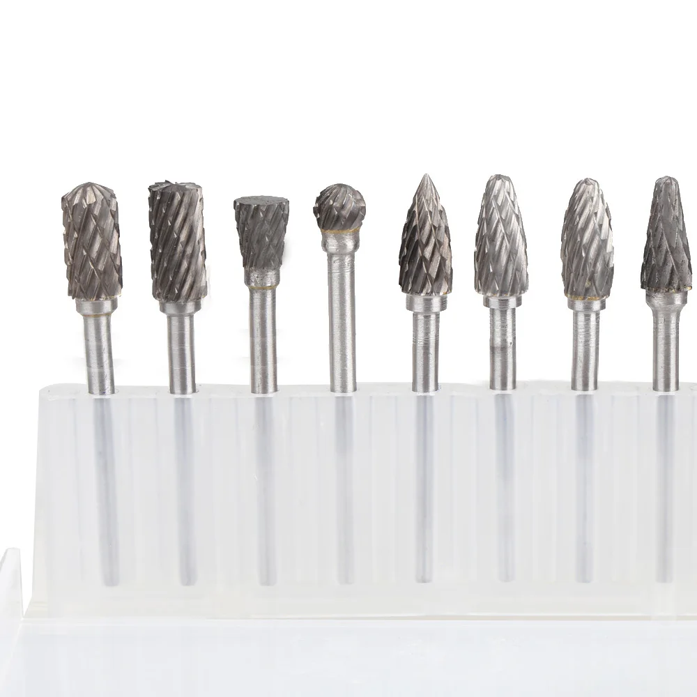

10 Pcs/Set Solid Carbide Carbide Burrs for Rotary Drill Die Grinder Carving Bit MAL999