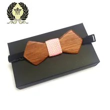 Наборы свадебных галстуков резьба розовые тканевый галстук Для мужчин и wo Для мужчин бантом натуральное дерево, ручная работа воротник с цветочным принтом в стиле ретро, Для мужчин s Галстуки