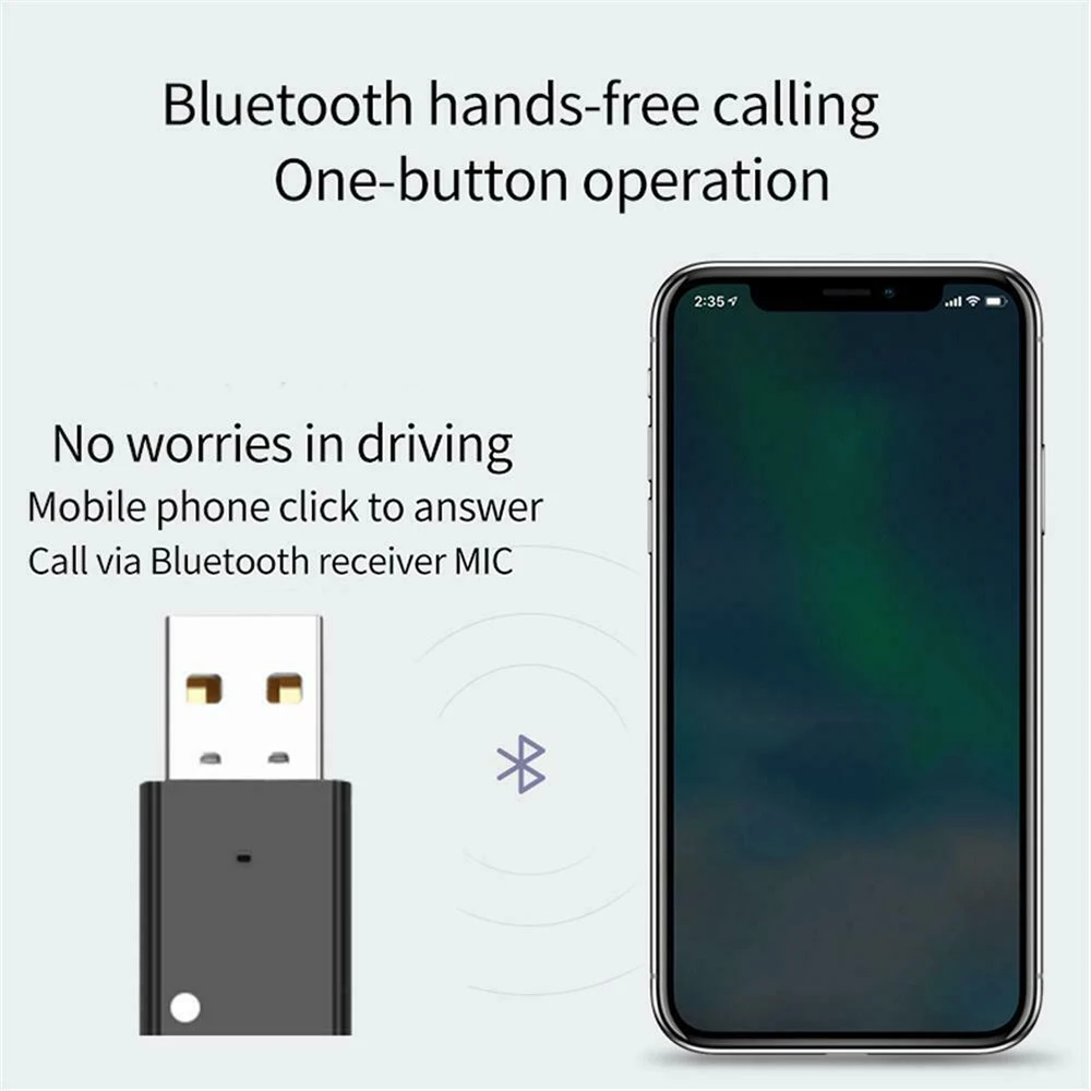 Wiress Dongle Bluetooth 5 0 музыкальный приемник с динамиком USB адаптер для автомобильного