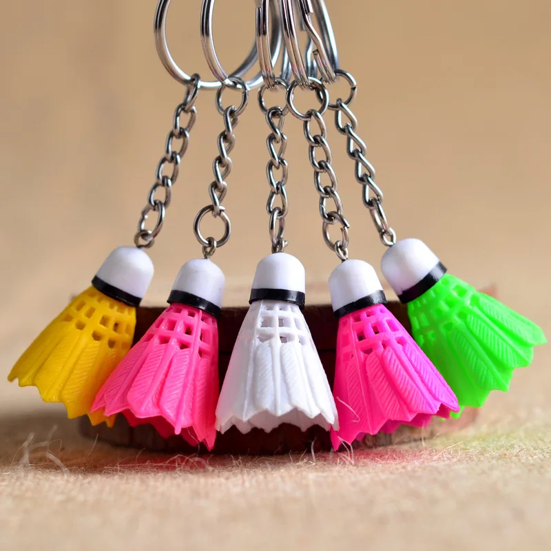 

3D badminton keychain cute key ring for women resin shuttlecock key chain key holder sport portachiavi llaveros bag charm