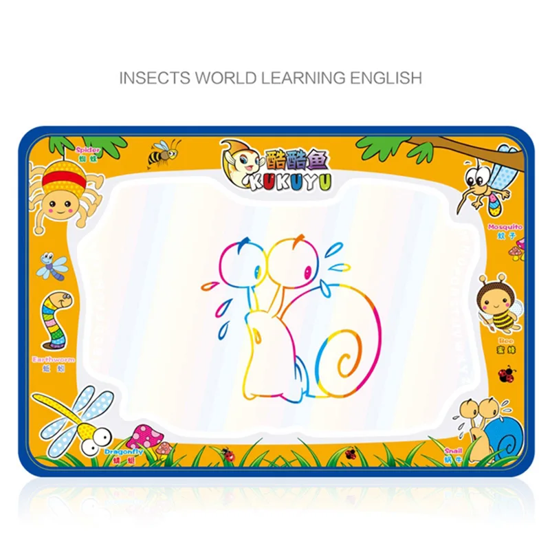 50x34cm Baby Kids Water Drawing Painting Writing Mat Board with Magic Pen Doodle Gift Christmas