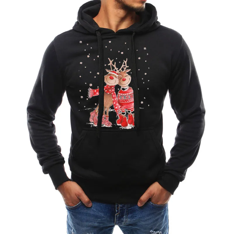 

2019 New Men's Sweaters Sleek Minimalist Design Personalized Print Spring and Autumn Winter Long-sleeved Hooded Men's Sweater