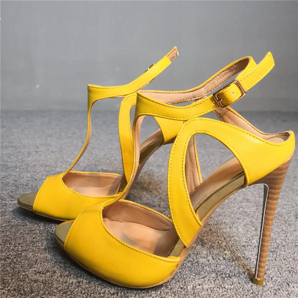 

Brand New Large Size 47 Sexy Peep Toe Women Shoes Sandals Woman Prom Summer Party Thin Heeled High Heels Lady Shoes Woman