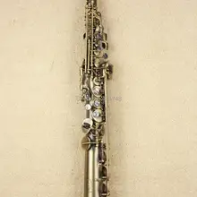 Bb сопрано саксофон античное Лакированное изделие с футляром Музыкальные инструменты