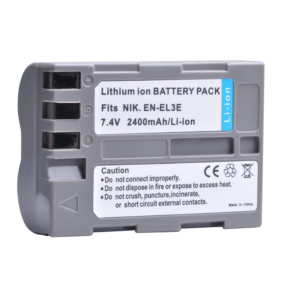 

Tectra 1Pc 2400mAh EN-EL3e EN EL3e Camera Bateria For Nikon ENEL3E EN EL3E D30 D50 D70 D90 D70S D300