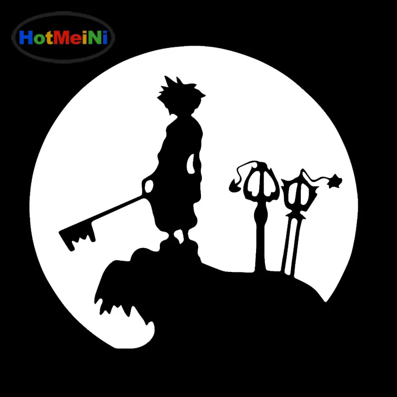 

HotMeiNi Handsome Little Prince Holding A Scepter Kingdom Hearts Sora Moon Funny Car Sticker Styling for Bumper Decal 15*15 cm