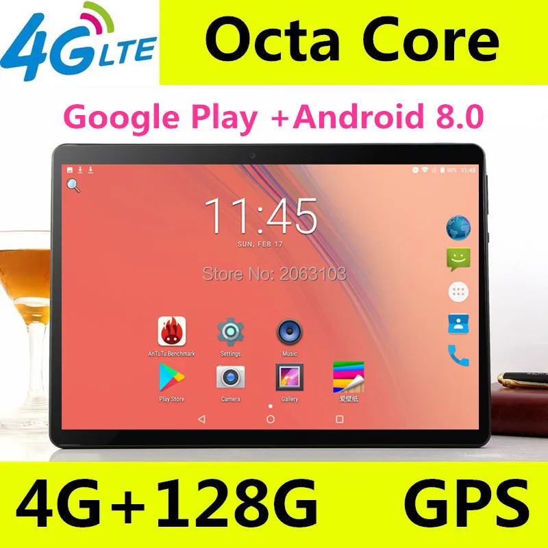 

Super 10 inch tablet Octa Core 4GB RAM 64GB ROM 1920*1200 IPS Screen Dual SIM Card Slots 3G 4G LTE Android 8.0 Google Play