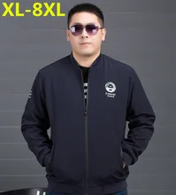 2017 8XL 7XL 6XL New Men’s Jacket Spring Business Casual Mandarin Collar Zipper Solid Color Thin Coats And Jackets Men Clothing