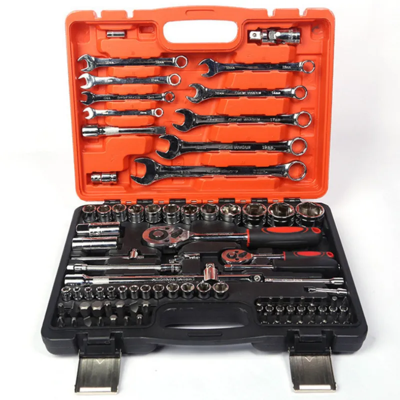 

82pcs Ratchet Handle Wrench Socket Wrench Set Tools For Repair Torque Spanner Screwdriver Bits A Set of Keys Hand Tools