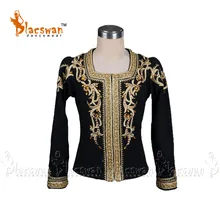 Профессиональный Мужской балетная Туника черные балетки; складная обувь куртка для мужчин, классическая балетная рубашка BT790 балетный костюм пальто наряд