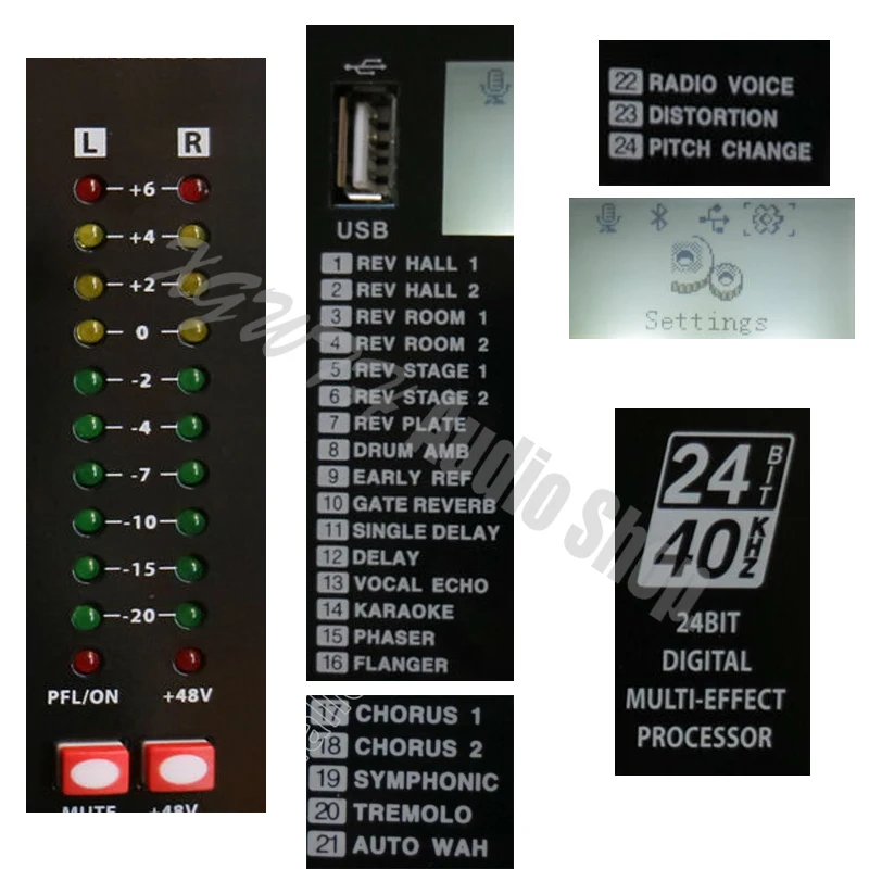 10 Channel Bluetooth 24 Bit DSP Digital Effect