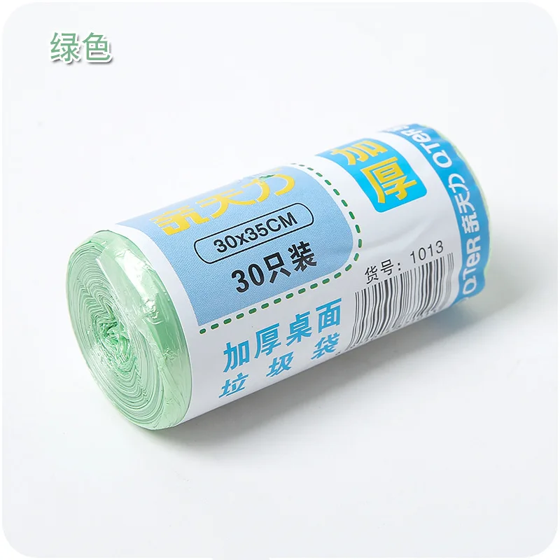 30Pcs/Roll Thicken Desktop Small Garbage Bags Household Car Mini Disposable  Plastic Rubbish Bags Trash Bag 30*35cm