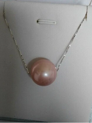 

Free shipping >>@ > natural south sea pearl pink pendant necklace 18inch