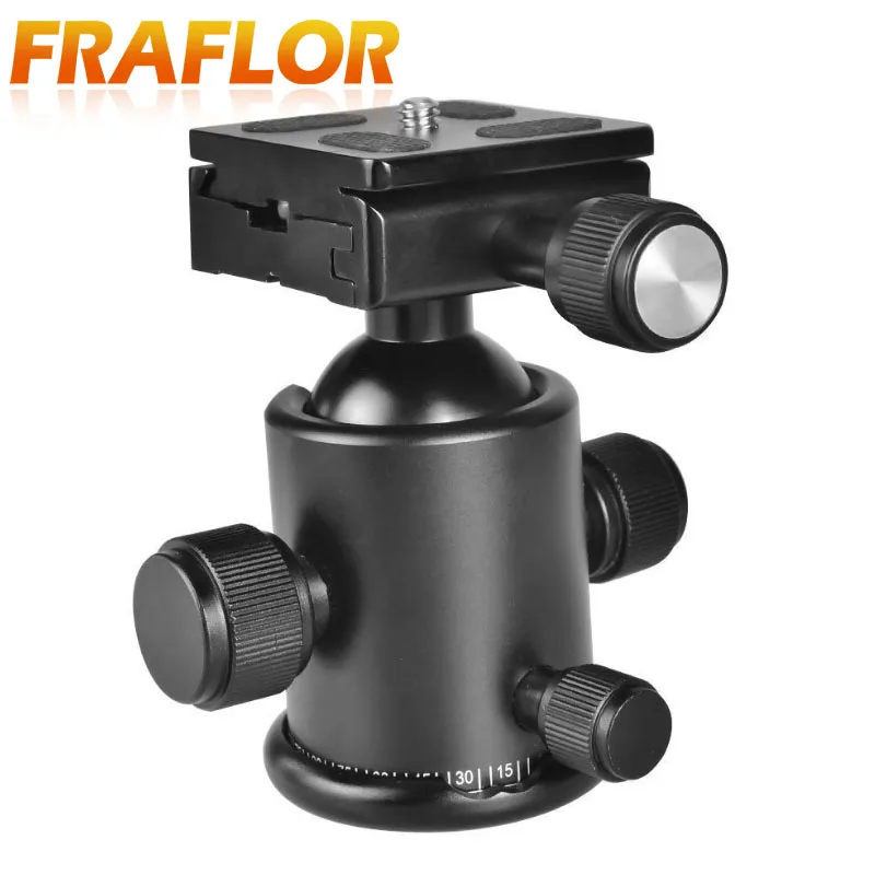 

360 Degree Rotating Panoramic Ball Head with Quick-release Plate for Tripod Monopod with 1/4" to 3/8" Srew Adapters for DSLR SLR